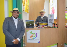 Zamuagro are dragon fruit growers and exporters from Ecuador Shahian Macias, Ceo, with his uncle Jhonny Zambrano showing their fruit.